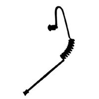 Tactical Ear Gadgets Coiled Acoustic Audio Tube - Black