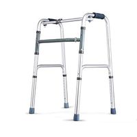 Healthcare Folding Aluminium Walking Frame Portable Walker/Light Weight Wheeled Walking Frame - Adjustable Height