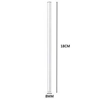 Swyss Reusable Glass Straws - Smoothie Drinking Straws for Milkshakes, Frozen Drinks, Smoothies, Bubble Tea - Environmentally Friendly (A)