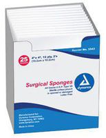 Dynarex Corporation 3343 Gauze Sponge Ster 2's 12Ply 4x4 25/Bx