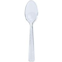 Party Dimensions 48 Count Plastic Teaspoons, Clear