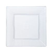 Hanna K. Signature Collection 10 Count Square Plastic Plate, 8-Inch, Clear