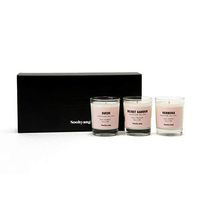 Soohyang Premium Mini Candle Gift Set of 3, 100% Pure Soy Wax Glass, Trial Set, 1.05 oz (Black Box)