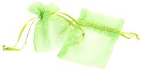 Lime Green 4" X 5" Organza Favor Bags 24 Pieces-pack