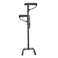 Multifunctional Folding Cane Assists The Elderly Adjustable Quad Crutch Lightweight Walking Stick For Men And Women Hand Crutch With T Handle Double Handles Crutches With LED Light