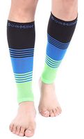 Doc Miller Premium Calf Compression Sleeve Dress Series 1 Pair 20-30mmHg Strong Calf Support Graduated Pressure Sports Running Recovery Shin Splints Varicose Veins(BlackBlueGreen, XX-Large)
