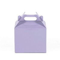 12CT (1 Dozen) Small Biodegradable Kraft/Craft Favor Treat Gable Boxes (Small, Lavender)