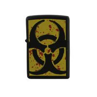 Zippo 2 Pack of Black Matte, Hazardous