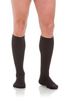 Jomi Compression Men's Socks Collection, 15-20mmHg Microfiber 102 (Large, Black)