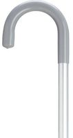 Walking Cane - Crook handle, 7/8" diameter aluminum cane with vinyl grip, adjustable, 42" long w/rubber tip.