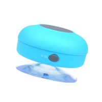 ZPS Wireless Mini Waterproof Bluetooth Suction Shower Car Handsfree Mic Speaker (Blue) (As shown)