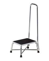 Chrome Bariatrics Step Stool w/Handrail, Weight Capacity 600lbs