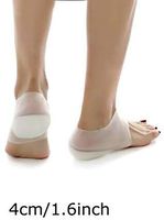 Alapaste 1Pair Height Increase Socks,Insole Increased Silicone Half Pad Heel Sets Invisible Heel Protector Heal Dry Cracked Heels Achilles Tendinitis for Men Women,4cm