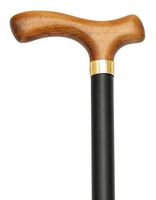 Men Fritz Black Maple Cane, Scorched Cherry Handle  -Affordable Gift! Item #DHAR-9761600
