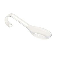 Fineline Settings 6502-CL, 5-Inch Clear Plastic Tiny Tensils Spoons, Disposable Catering Won Ton Asian Style Soup Spoons (50)