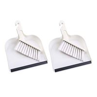 IMIKEYA Tiny Dust Pan and Brush Set, 2 Set of Mini Hand Broom and Dustpan Set for Sofa Desk Keyboard Car