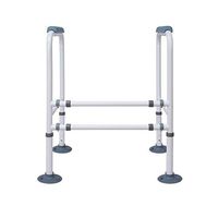 Toilet Safety Surround Frames, Adjustable Carbon Steel Toilet Grab Bar Rails with Anti-Slip Rubber Suction Cups, for Assist Elderly Bath Seat Support