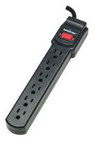 Manhattan Power Strip, 6 Vertical Outlets with 2 feet Heavy Duty Cable