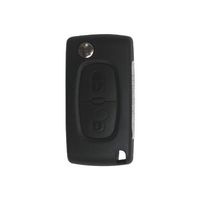 New 2 Buttons Remote Flip Key Shell Case Fob For PEUGEOT 207 307 308 New Uncut Blade No battery and chip only case