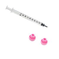 1cc Oral Syringe Without Needle 25 Pack with Pink Caps