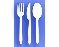 Wow Plastics Inc. Heavy Weight Spoon, Fork, Knife - White - 3/1000 (3,000/Case)