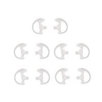 KS K-STORM Two Way Radio Ear Mold Replacement Soft Silicone Ear Insert Earmould for Acoustic Coil Tube Earbud (Transparent, 5 Pair Mediu)