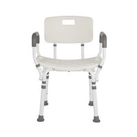 Lifestyle Mobility Aids Premium Shower Chair with Back and Padded Arms (White)