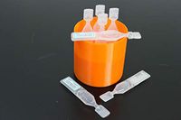 Eye Drops Holder & Storage w/lid, Holds 7 Single use Disposable vials - Znet3D (Orange)