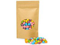 Zipper Top Window Bag 50 Count - Small - Kraft Paper