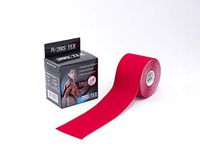 3NS Kinesiology Sports Athletic Tape Cotton - 2" x 16.4ft / 5cm x 5m (Red) Elastic Muscle Support Tape Water Resistant Strapping Taping Tape