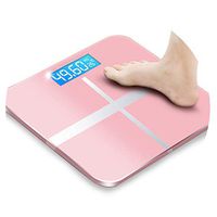 Electronic Health Scale Gift Scale Bilancia Pesapersone Bathroom Scale Test Room Temperature Pese Personne 26 * 26 cm,Pink