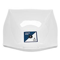 Disposable/Reusable Square Serving Bowls - 4 Pack - 128OZ Square Serving Bowls - By Aya's Cutlery Kingdom