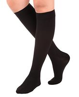 Made in USA Mojo Compression Socks 20-30 mmHg XL Opaque Knee-Hi Support Stockings Closed Toe Black X- Large AB201BL4