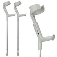 ORTONYX Forearm Crutches with Pivoting Closed-Cuff (1 Pair), Adjustable, Ergonomic Comfortable Wrist Handle, Heavy Duty for Standard and Tall Adults, Lightweight Aluminum