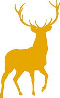 hBARSCI Buck Vinyl Decal - 5 Inches - for Cars, Trucks, Windows, Laptops, Tablets, Outdoor-Grade 2.5mil Thick Vinyl - Mustard