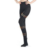 MEILYLA 20-30 mmHg Gradient Compression Stockings Pantyhose Therapeutic Firm Support Closed Toe Black XL