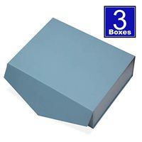 Cohaja Matte Blue Gift Box with Magnetic Lid | 3 Pack | 12 x 9 x 4 Inch | Multiple use | Decorative Gift or Storage Boxes for Groomsmen Proposal, Favors, Weddings, Office and More