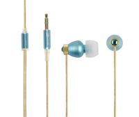 Swarvoski Crystal iBuds by G-Cube IB990T Blue Zircon color earbud Fully Faceted Xilion - Cut Swarovski Element, Enhanced Bass driven sound 10MM speaker, with Green Oxygen free Copper and Tangle free cable IB-990T