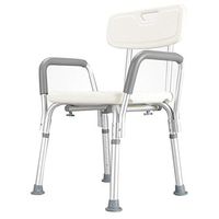 DWW Shower Lift Chair with Arms and Back - Handicap Bathtub Bench - Medical Tool-Free Bath Chair for Disabled, Seniors & Elderly - Adjustable Height