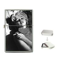 New Product MARILYN MONROE SEXY SMOKIN Flip Top Cigarette Lighter + free Case Box