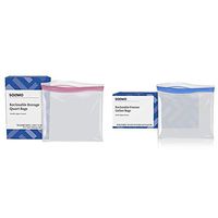 Amazon Brand - Solimo Quart Food Storage Bags, 150 Count & Freezer Gallon Bags, 90 Count