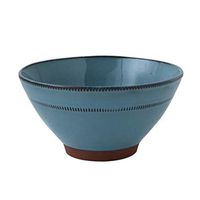 AXZHYX Bowl Bowl, Ceramic Bowl Creativity Ceramics Cutlery Northern Europe Blue Large Rice Bowl Soup Bowl Instant Noodle Bowl 18.2 9.2 8cm Hotel Tableware Home Noodles Boiled Fish Soup Bowl