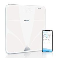 Bluetooth Body Fat Scale, Letsfit Smart Wireless Digital Bathroom Weight Scale, Body Composition Analyzer, Free APP for Body Weight, Fat, Water, BMI, Muscle, Bone, 400lb …