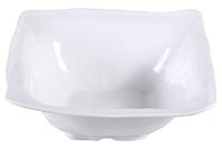 Yanco CAT-1281 Catering 5.5 qt Square Bowl, 14" Length, 14" Width, 5.25" Height, Melamine, White Color, Pack of 6