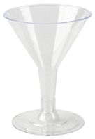 Plastic Martini Glasses - 192 Pcs Disposable Hard Plastic Clear Margarita Glasses - 2 oz Crystal Cut Glass - Bulk Party Cocktail Drinking Cups for Wedding, Mardi Gras, Birthday Parties & All Occasions
