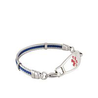 N Style ID PRE-Engraved “Type 2 Diabetes” The Bay Medical Alert Bracelet - Red 7.25