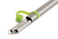 Reusable Straws, Metal Straws, Stainless Steel Straws, Set of 2, with Travel Case, Cleaning Brush - Straight Straw Kit - Portable for Personal Use, 8.5 inches, Drinking Accessories, by Lime Skies