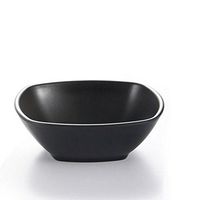 donfohy Matte black four areas bowls, rice porridge, soup, impact washable, home artificial porcelain tableware soup bowl, soup, rice,