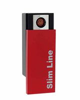 Slim Line All Metal USB Rechargeable Cigarette Lighter Red