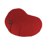 Crescent Natural Cotton Yoga Meditation Zafu by Yogavni(tm) (Red) The #1 Zafu in Canada Now Available in USA